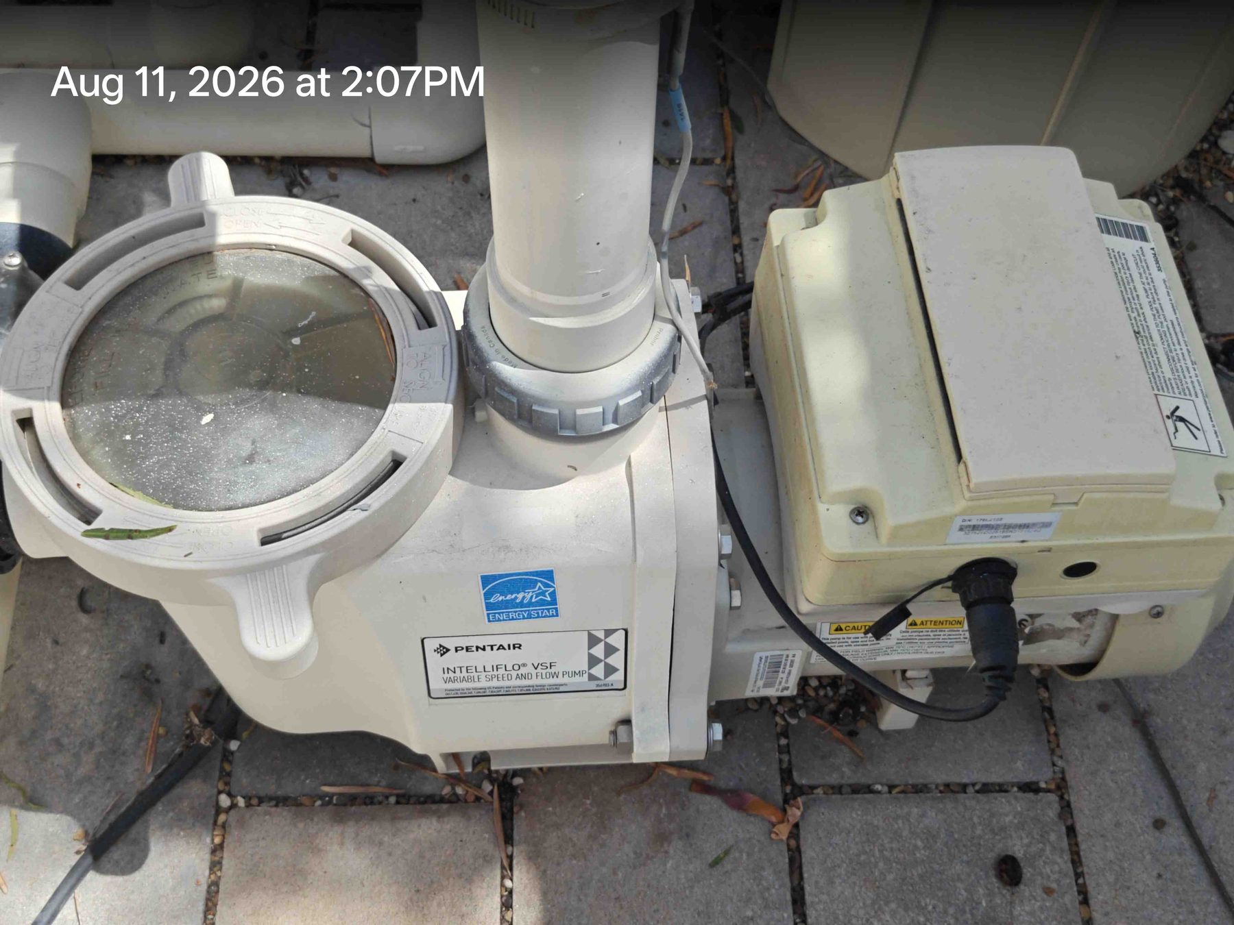 Pump P-3: Pentair IntelliFlo VSF variable-speed and flow pump