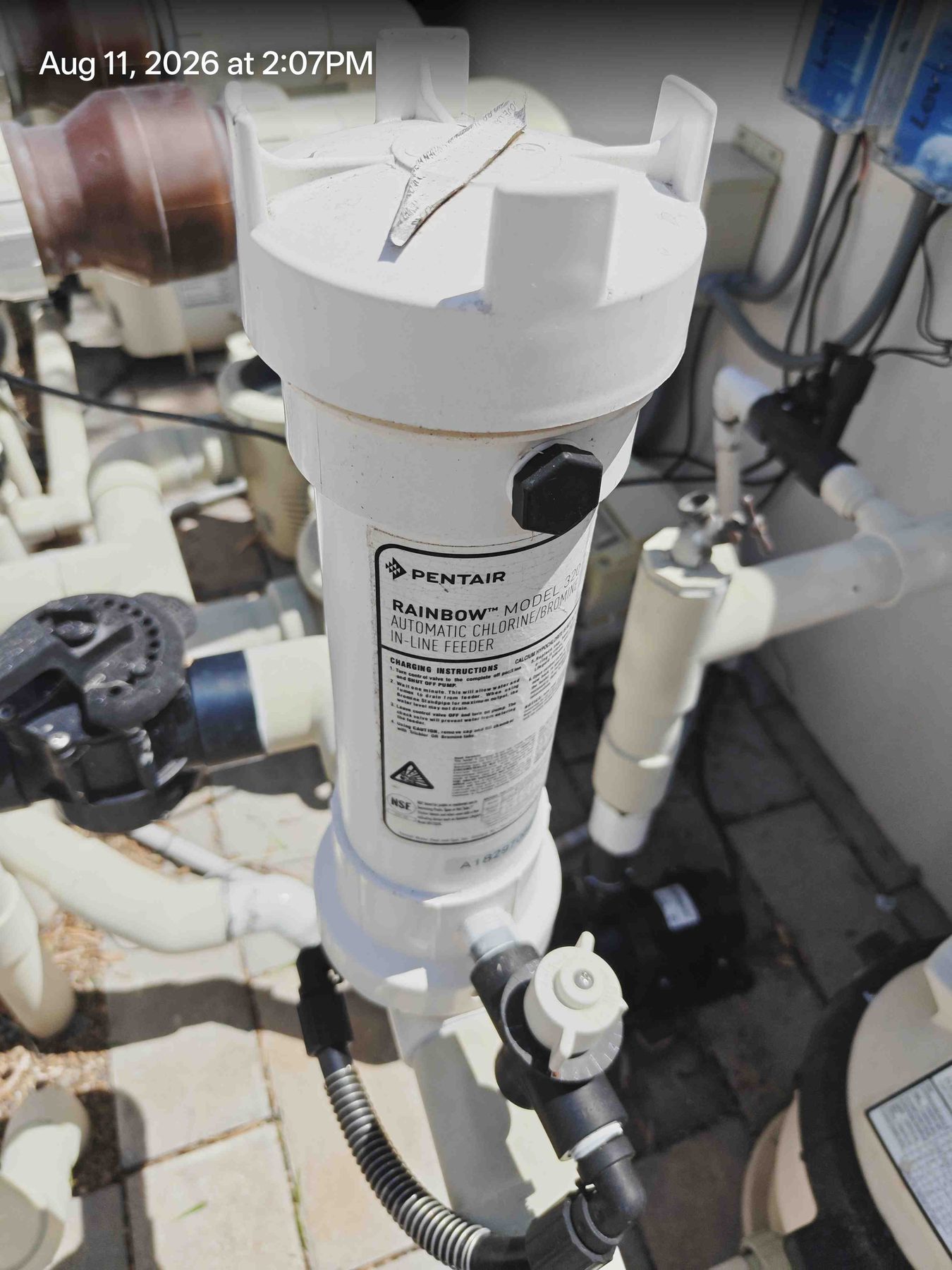 Sanitizer S-1: Pentair Rainbow Model 320 in-line chlorinator