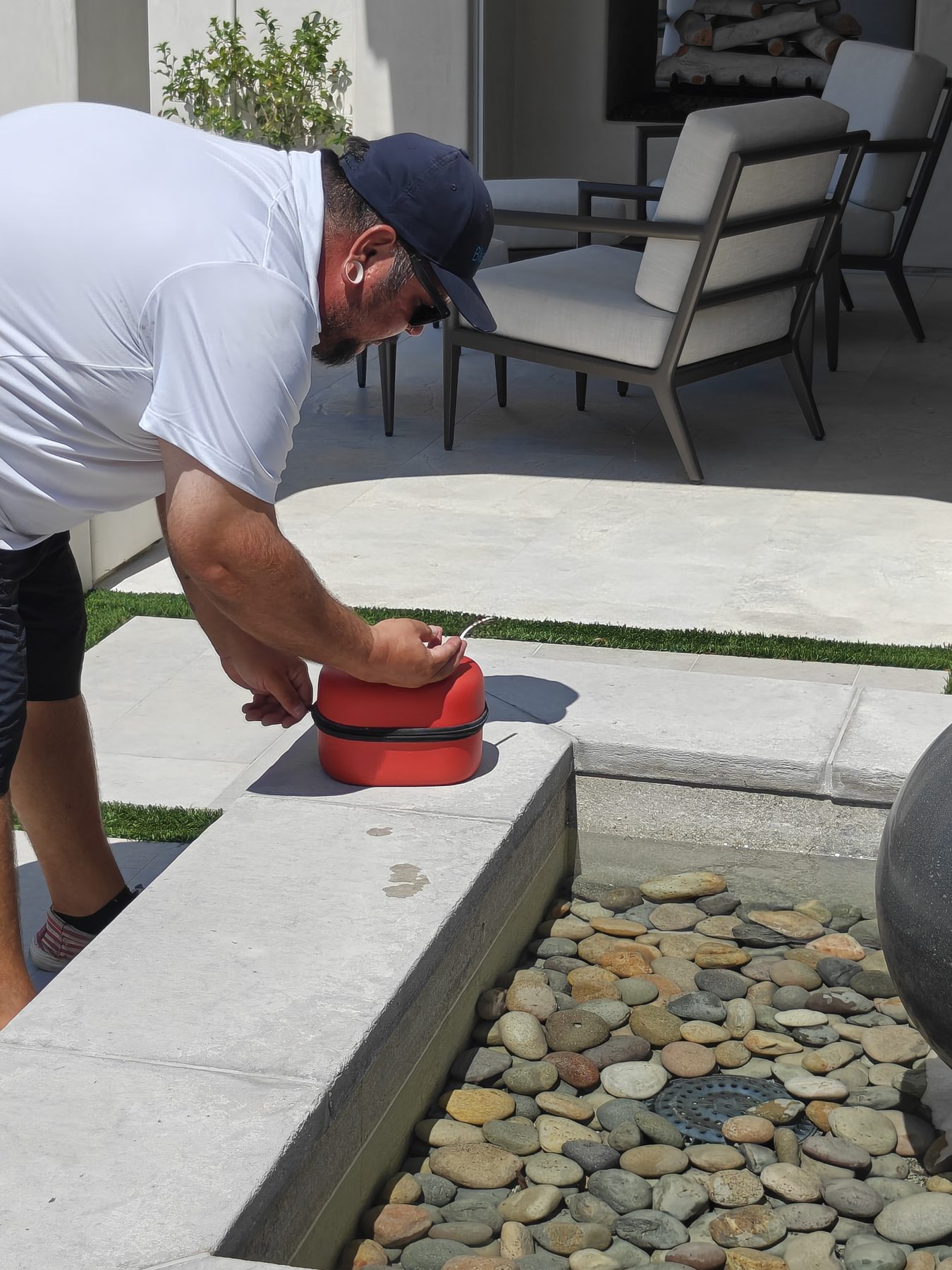 BlueLux technician completing on-site water testing